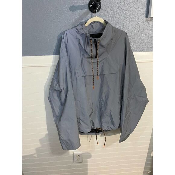 ASOS Gray Windbreaker Pullover Jacket - Picture 1 of 6